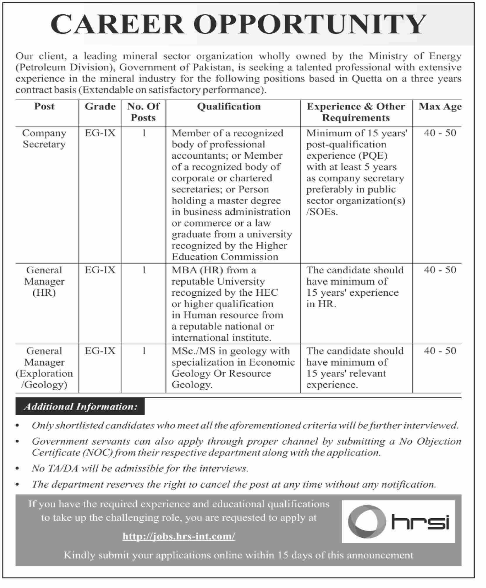 Career Opportunities in Pakistan’s Mineral Sector